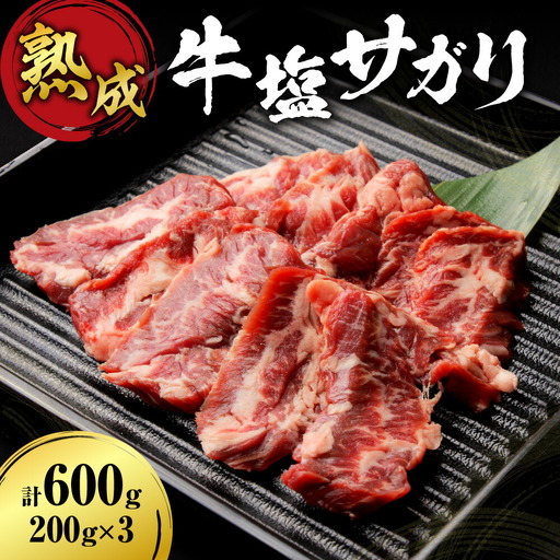 熟成塩サガリセット 600ｇ（200ｇ×3） 牛肉 サガリ