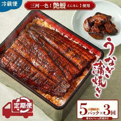 鰻蒲焼き鰻5パック 定期便3回 国産 うなぎ