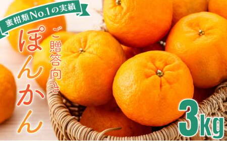 「先行予約」東洋町の完熟ポンカン＜3kg＞　U107 【合同会社松本家】