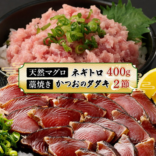 [お試しセット] 土佐流藁焼きかつおのたたき2節と高豊丸ネギトロ400g 魚介類 海産物 カツオ 鰹 わら焼き 高知 海鮮 冷凍 家庭用 訳あり 不揃い 規格外 小分け 個包装 まぐろ マグロ 鮪 ねぎとろ[日時指定可]