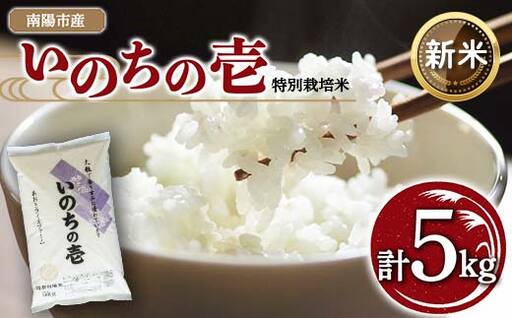 【令和8年産 新米 先行予約】 【金賞受賞農家】 特別栽培米 いのちの壱 5kg 《令和8年10月中旬～発送》 『あおきライスファーム』 山形南陽産 米 白米 精米 ご飯 農家直送 山形県 南陽市 [1548-R8]