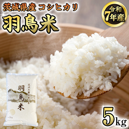 《 令和7年産 先行予約 》 コシヒカリ 「幻の米 羽鳥米」 5kg (5kg × 1袋) 筑波北麓秘蔵米 お米 ごはん 精米 コメ 白米 国産 茨城県 桜川市 限定 期間限定 数量限定 銘柄米 [AX011sa]