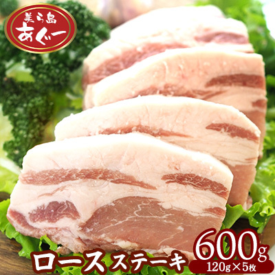[美ら島あぐー] ロースステーキ 600g(120g×5枚)豚肉 ロース 豚肉 ロース 豚肉 ロース