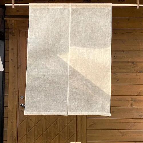 麻蚊帳のれん（生成）90cm×120cm のれん 蚊帳 麻 岡井麻布 のれん 蚊帳生地 玄関 35-011