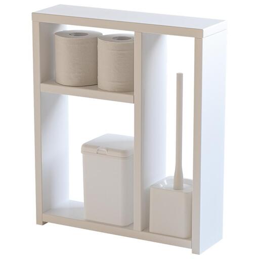 木製「トイレラック[ワイド]ホワイト」