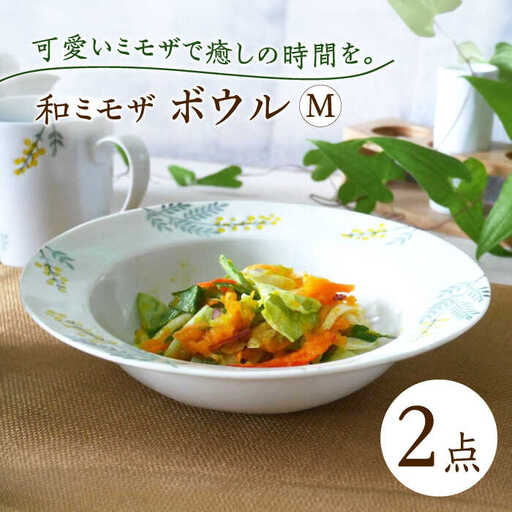 【波佐見焼】和ミモザ ボウルM 2枚セット【和山】[WB155]