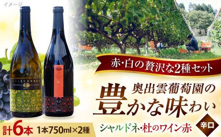 シャルドネ・杜のワイン赤 各3本 奥出雲葡萄園 [AICS007] ワイン
