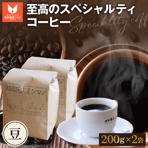 至高のスペシャルティコーヒー（豆）200g×2袋セット No.271