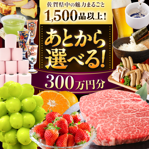 【あとから選べる】佐賀県ふるさとギフト 300万円分 [41AAZY012]