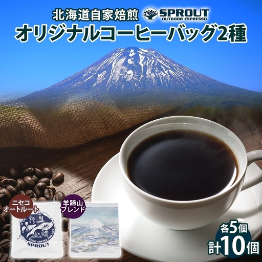 コーヒーバッグ 自家焙煎 ドリップコーヒー 飲み比べ2種 コーヒーバッグ【計10個】