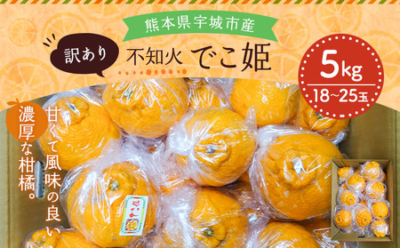 本日限定値下げ☆明日発送 先行予約】 訳あり 不知火 でこ姫 約5kg（約18～25玉）【吉田レモニー