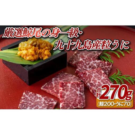 〈中島鯨商店〉厳選鯨尾の身一級･九十九島産粒うに