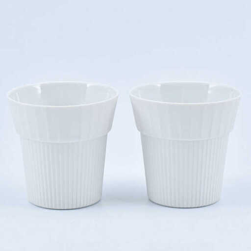 [有田焼]UTSUA Cup Medium Gloss white カップ2点 / 焼物 コップ ペア 焼き物 / 株式会社まるぶん 