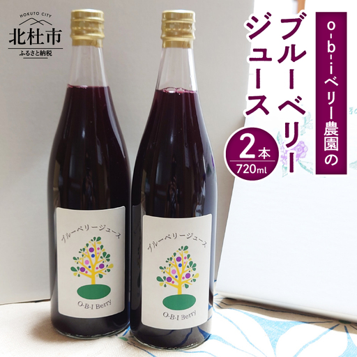 O-B-Iベリー農園のブルーベリージュース　720ml×2本 [h185]