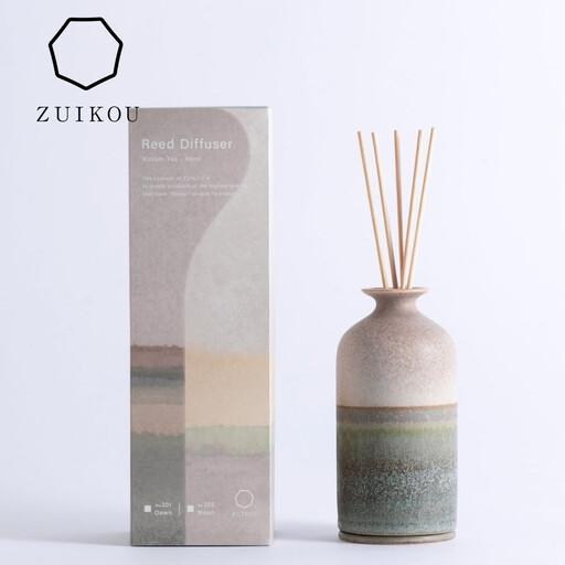 【瑞光窯-ZUIKOU-】リードディフューザー No.201 Dawnコイズブルー/青)｜京都 清水焼 フレグランス おしゃれ 人気