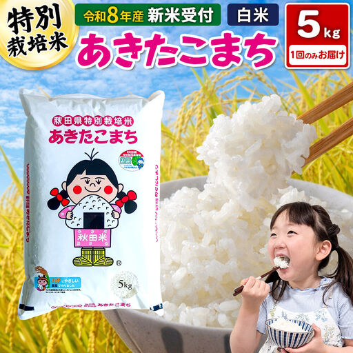 《令和8年産 新米受付》【白米】秋田県横手産特別栽培米あきたこまち 5kg(5kg×1袋)