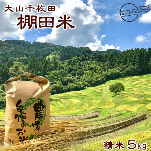 【棚田保全支援】大山千枚田の天水田育ち『棚田米』５kg《精米》　[0017-0026]