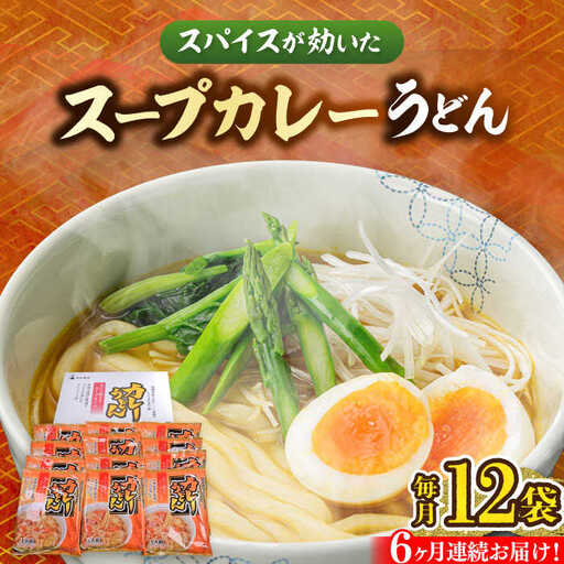 【全6回定期便】スープカレーうどん 12食 VAI072 カレーうどん