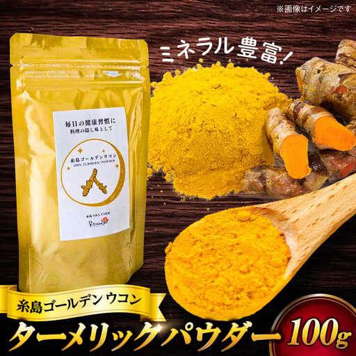 糸島ゴールデンウコン 粉末 100g 糸島市 / 翼宿糸島食悦 秋ウコン ターメリック [AJO001]