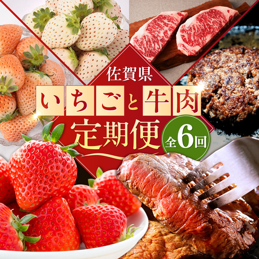 [2027年発送分 先行予約][全6回定期便]生産者応援 いちごと牛肉定期便 / いちご 苺 牛肉 / 佐賀県ふるさと納税 