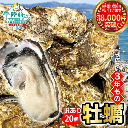 殻付き生牡蠣 20個 訳あり 三陸産 旬 生牡蠣