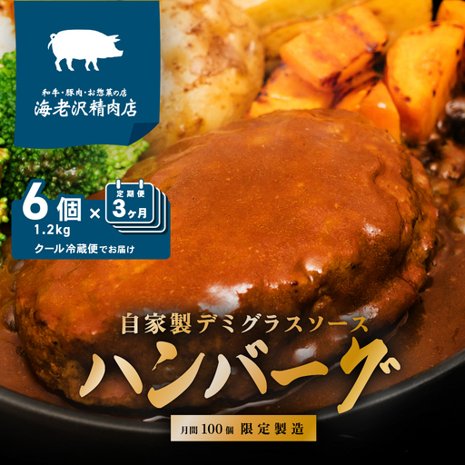 ハンバーグ デミグラス ハンバーグ 6個 【 3か月 連続お届け 】