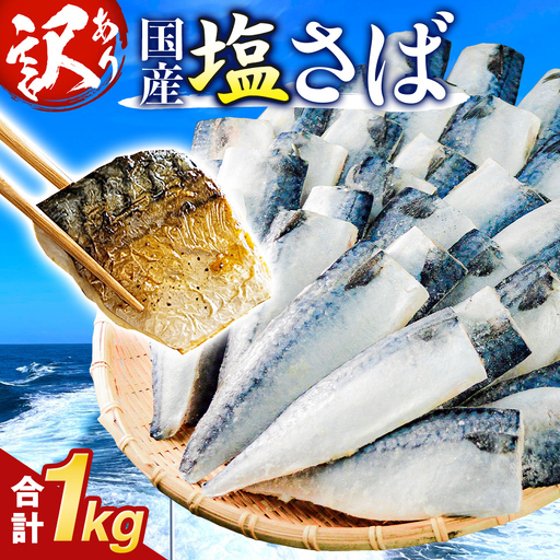 訳あり 塩 サバ フィーレ1kg（10枚前後）さば 鯖 切り身 宮城県 石巻市