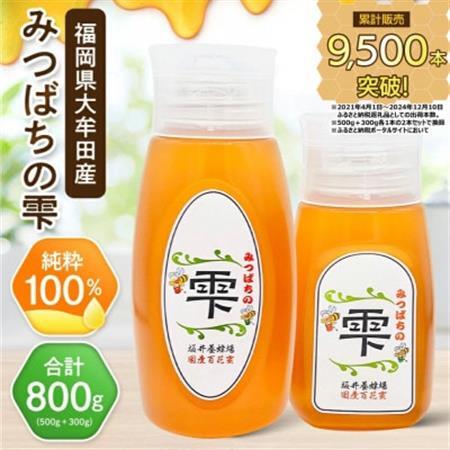 坂井養蜂場　みつばちの雫　500g+300g(合計800g)国産蜂蜜_調味料 はちみつ  ハチミツ 蜂蜜_【1254446】