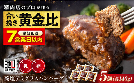 [スピード発送]和牛入り藻塩ハンバーグ(デミグラス) 5個セット [BAFK003]ハンバーグ