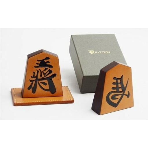 牛革製 将棋飾り駒 大 書き駒（522007）左馬