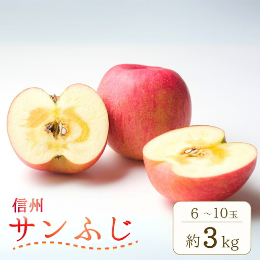 [2026年先行予約]りんご サンふじ 約3kg (6~10玉) |りんご