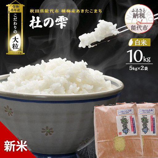 先行予約 新米 あきたこまち 杜の雫 10kg 秋田 10キロ