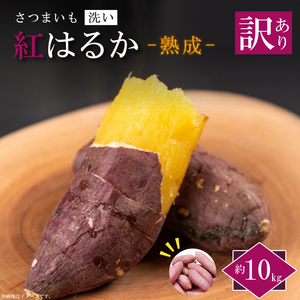 ★訳あり★【2027年1月より順次発送】【訳あり】農産物直売所「やさいの声」熟成紅はるか　洗い　約10kg|さつまいも サツマイモ 紅はるか 熟成 洗い 行方市 ふるさと納税(EK-13)