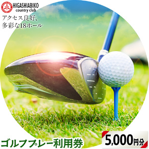 ゴルフ プレー 利用券 5000円分 東我孫子カントリークラブ