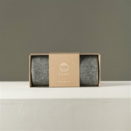 【 OTA KNIT 】ちくちくしないマフラー 無地(グレー × オートミール)_装飾品・工芸品 マフラー・手袋 服飾小物 _【1554359】