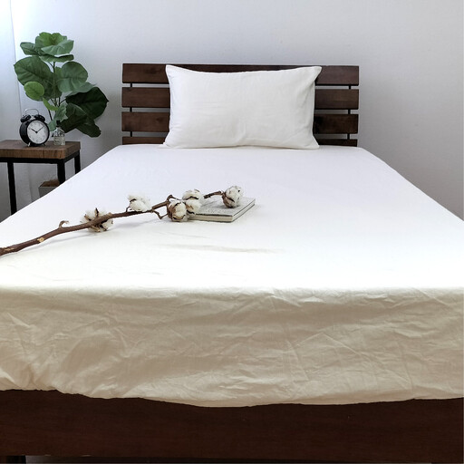 無漂白２重ガーゼボックスシーツ セミダブル（120×200×30cm）キナリ KIGBX-SW