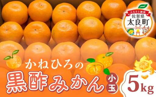 かねひろの黒酢みかん(小玉) [7営業日以内発送] [2026年10月下旬から2027年1月下旬まで発送予定] 新鮮 黒酢 アミノ酸 みかん 蜜柑 ミカン 温州みかん 5kg 甘い 柑橘 果実 フルーツ オレンジ 人気 おすすめ 贈答 ギフト 正月 実家 産地 九州 佐賀県 太良町 L39x1