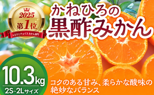 かねひろの黒酢みかん 10.3kg 2S〜2L [7営業日以内発送] [2026年10月下旬から2027年1月下旬まで発送予定]新鮮 黒酢 アミノ酸 みかん 蜜柑 ミカン 温州みかん 10kg 甘い 柑橘 果実 フルーツ オレンジ 人気 おすすめ 贈答 ギフト 正月 実家 産地 九州 佐賀県 太良町 N77x1