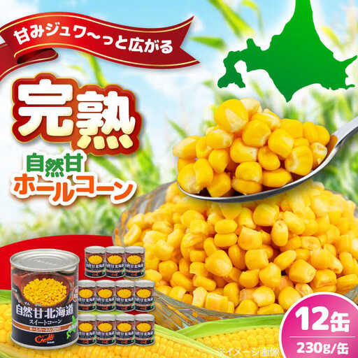 自然甘 ホールコーン 12缶 [AJAG019] 缶詰 北海道