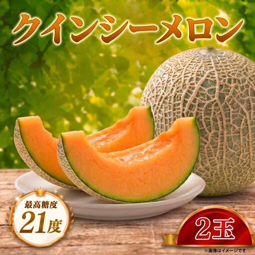 【先行予約】 メロン 2027 発送 めろん 最高糖度21度！奇跡の クインシーメロン 2玉 赤肉 人気 おすすめ クインシー 濃厚 高糖度 自家栽培 メロン 贈答用 贈り物 プレゼント 片岡農園 クレストファーム 茨城県 鉾田市