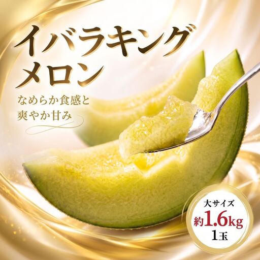 【鉾田市】イバラキング（青肉メロン） 1玉入 青肉品種 根﨑メロン！ ／ イバラキング 果物 フルーツ ギフト 農家直送 nsn001_X1