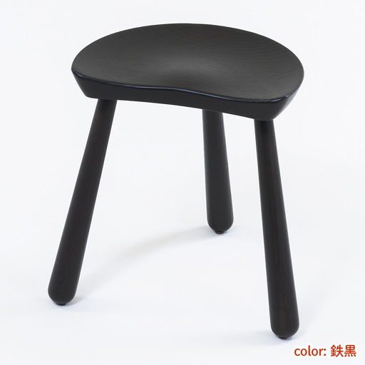 WK58．muku milk stool color（鉄黒） No.1027-02