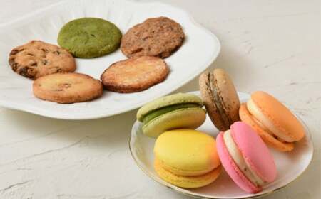 (冷凍)patisserie petit ami スイーツ マカロン 5個入2箱 と クッキー 20枚入2箱 [pett0005]