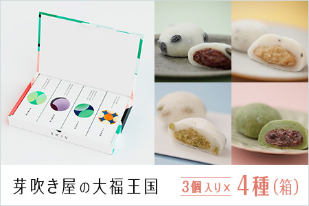 大福王国 (3個入り×4種)大福 芽吹き屋 大福[2010]