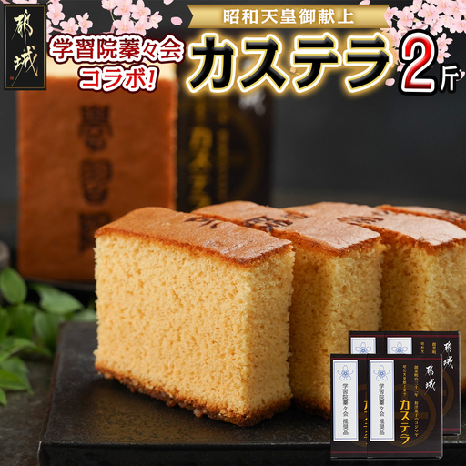 学習院蓁々会コラボ☆カステラセット(2斤分)〔16-7601〕_(都城市) 都城産鶏卵使用 0.5斤×4 スイーツ デザート 厳選米飴使用 焼き菓子 お土産 贈答用 ギフト 学習院 蓁々会