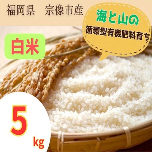 循環型有機肥料で育った白米 【1】ゆめつくし【2】ぴかまる 5kg【アグリCATS】_HA1589