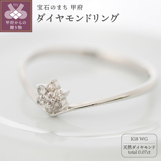 K18ホワイトゴールド 天然ダイヤモンドリング｜dr4767-K18wg