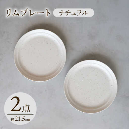 【波佐見焼】 リムプレート ナチュラル 2点セット 【西海陶器】[OA396]