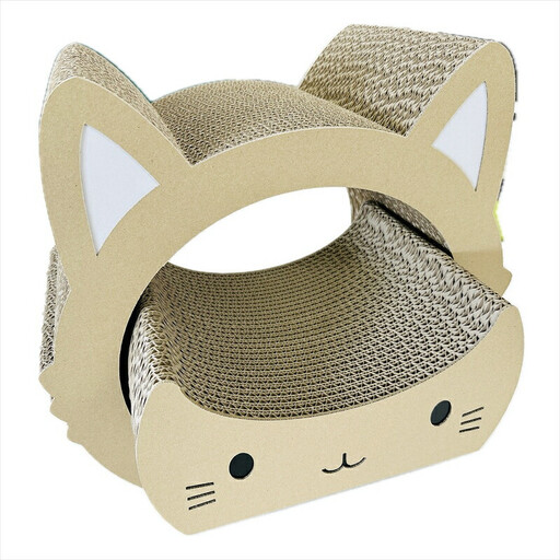 ねこの爪とぎ　みみCT＋かおCT セット　カラー；クラフト【 ペット用品 爪とぎ 神奈川県 小田原市  ペット ペット】