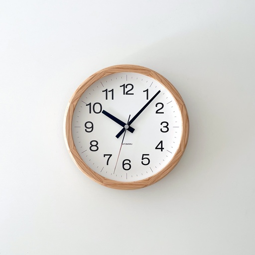 KATOMOKU muku clock 木製掛け時計（オーク）km-130OA